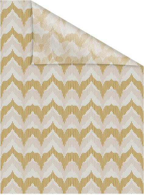 Lichtblick Fensterfolie selbstklebend Sichtschutz Boho Zig Zag in Gelb - Bild 1
