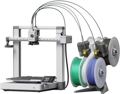 Bambu Lab A1 Combo AMS Lite FDM 3D Drucker in Weiß mit beheizbarem Druckbett, integrierter Kamera und LED-Beleuchtung - Bild 1