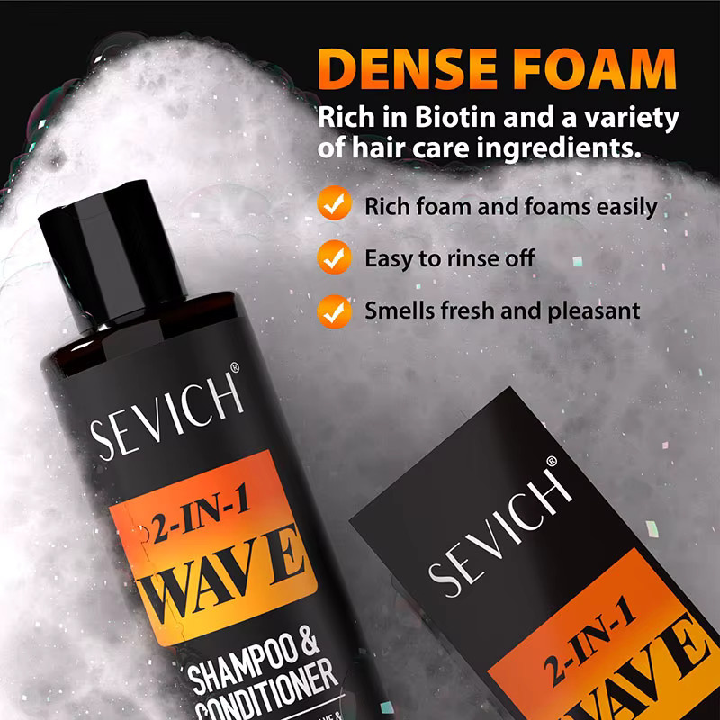 Sevich Deep Wave Control Pomade Shampoo Kit mit Biotin, Herren - Bild 4
