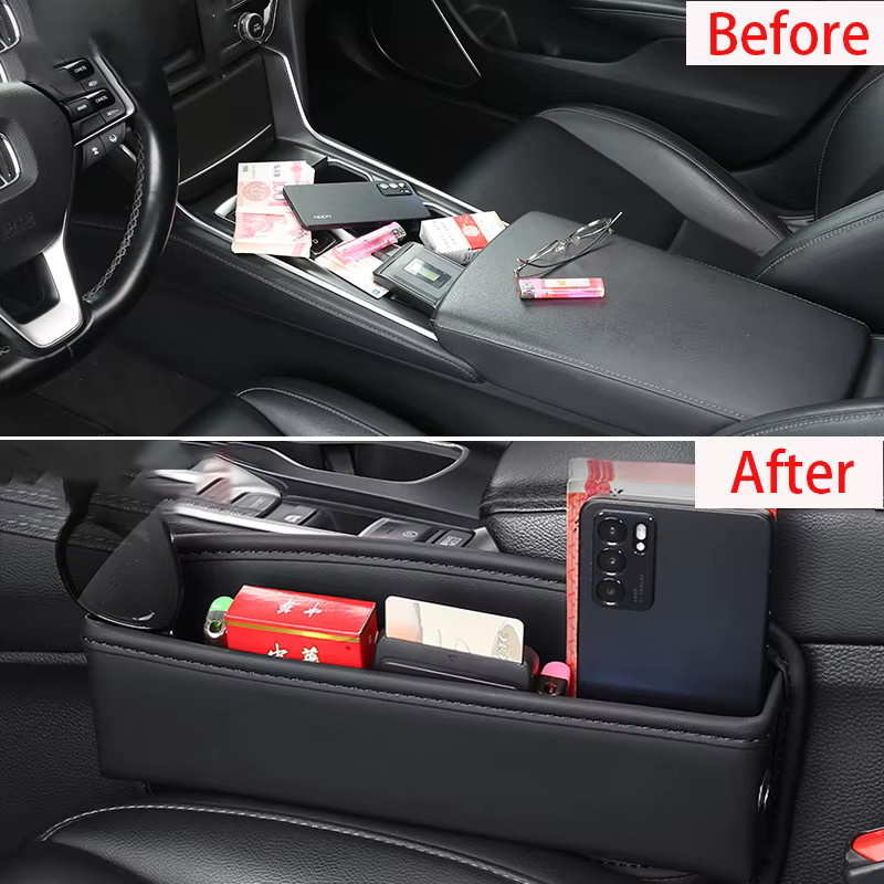 Auto Sitz Lücken Organizer mit Ladeöffnung für Mercedes Benz CLA-Klasse C117 und GLA-Klasse X156 (2013 - 2019) - Bild 2
