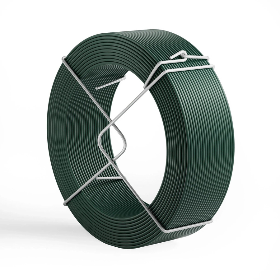 Wiltec Gartendraht Grün Ø 16 mm, 50 m verzinkter Stahl mit PVC-Beschichtung als Pflanzendraht und Bindedraht - Bild 2