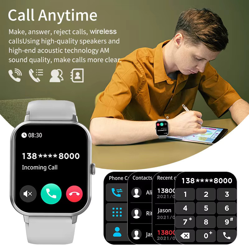 LIGE Smartwatch, GPS, Bluetooth, Silikon, Blau, Unisex - Bild 4