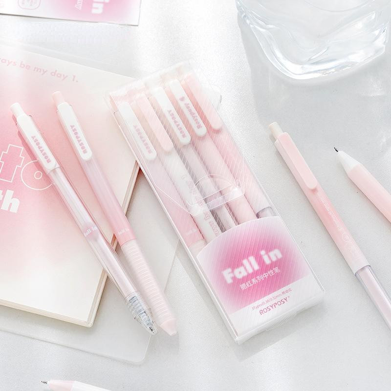 NATAWA Gel Stift Set mit Farbverlauf, 5 Stück, Blau und Multicolour, Schreibwaren für Schule und Büro - Bild 1