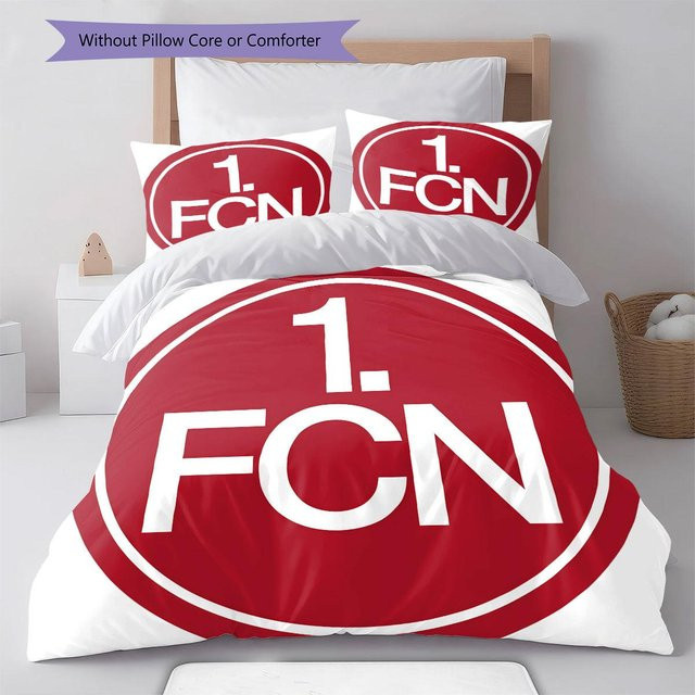 CCesHome Bettwäsche-Set mit Bettbezug und 2 Kissenbezügen in Rot, Modernes Grafik-Design, B/H: 140 x 200 cm - Bild 1