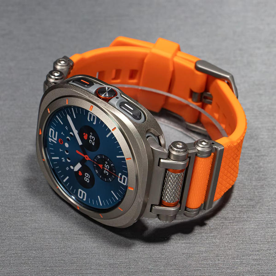 CHIICSMART Gehäuse und Silikonarmband für Samsung Galaxy Watch 8 Ultra 47 mm in Orange - Bild 1