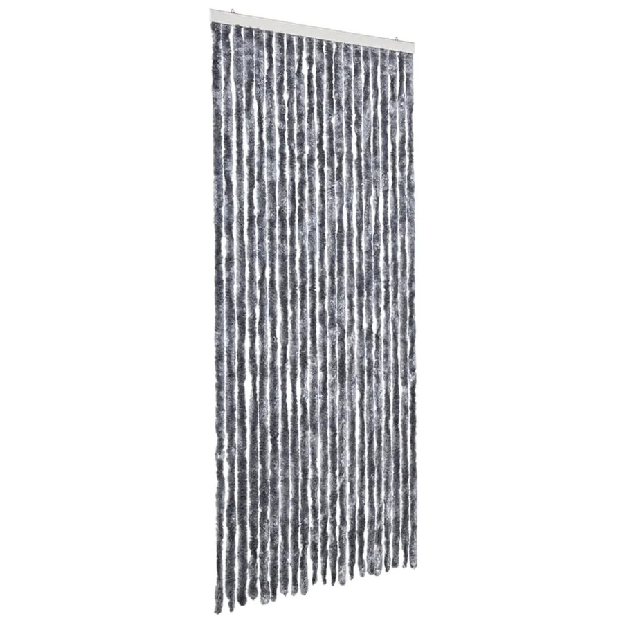 vidaXL Insektenschutz-Vorhang aus Chenille in Silber, thermoisolierend, Breite: 90 cm, Höhe: 200 cm - Bild 2