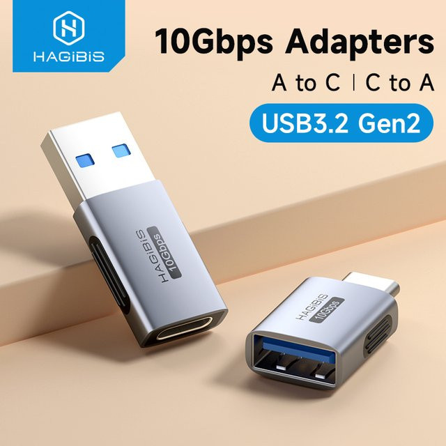 Hagibis USB-C-auf-USB-C-OTG-Adapter für Hochgeschwindigkeits-Datenübertragung mit 10 Gbit/s - Bild 1