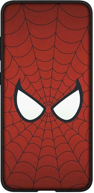 Handyhülle MINISO mit Marvel Spiderman Cartoon Design für Samsung Galaxy S24 S23 iPhone 15 14 Xiaomi Redmi Note 13 12 11 8 10 9 Pro Max X XR OPPO A15 Huawei in Rot/Mehrfarbig - Bild 1