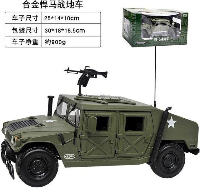 Linyi toy car Hummer H1 Hmmwv M1025 4Wd Modellauto, 1:18, Metall, ab 14 Jahren - Bild 1