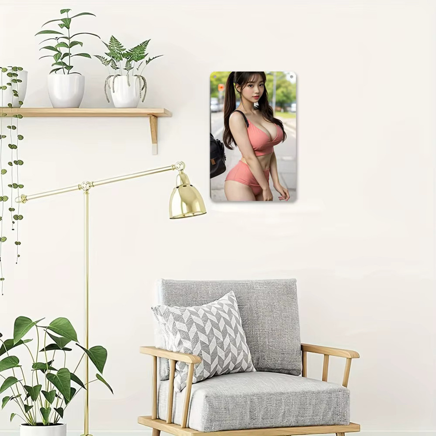 HELLOYOUNG Vintage Metallblechschild in Weiss und Mehrfarbig, Rechteckige Retro-Wandkunst für Zuhause, Bar oder Café, Breite: 20,3 cm, Höhe: 30,5 cm - Bild 3