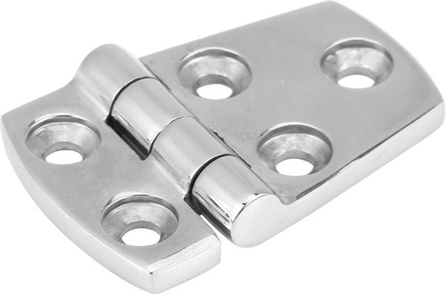 Meterk Kabinentür-Scharnier aus Edelstahl für Luken in Silber, bündiges Türscharnier, Breite: 57 mm, Höhe: 38 mm - Bild 1