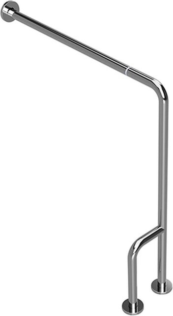 Brillantbad BELP Stützgriff Links Steckbar aus Edelstahl poliert in Silber, B/T/H: 84,0 x 23,0 x 86,6 cm, 120 kg Traglast für Bad & WC zum Bohren - Bild 1