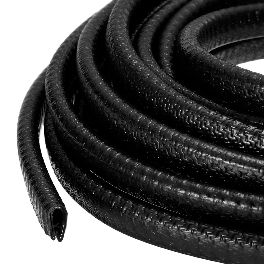 UXCELL Gummi-Kantenschutzleiste U-Profil als EPDM-Dichtungsstreifen in Schwarz mit Metallclips für Autotüren, Blechklappen und Tischecken - Bild 7