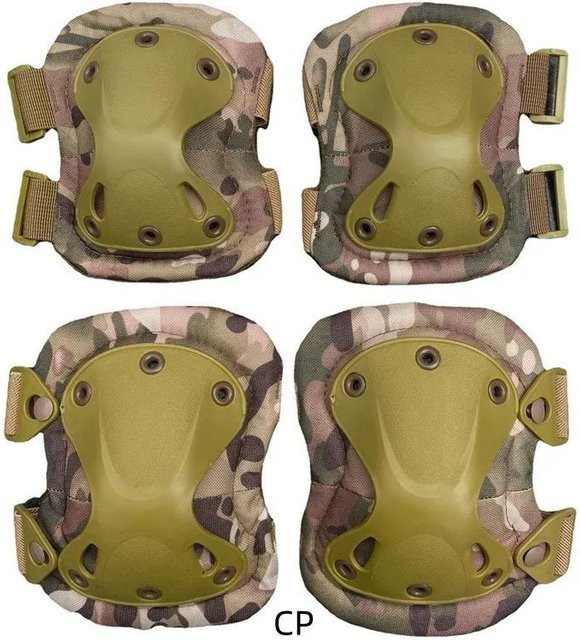 2er-Set Super Six Taktische Knieprotektoren und Ellbogenschützer in Multicolor für Airsoft, Outdoor und Jagd - Bild 1