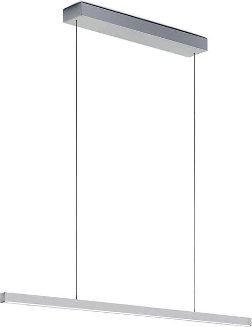 Bankamp Line 2325 LED-Pendelleuchte aus Aluminium in Silber, dimmbar, warmweiß 2700K, höhenverstellbar, B/H/T: 120 x 90 x 50 cm - Bild 1
