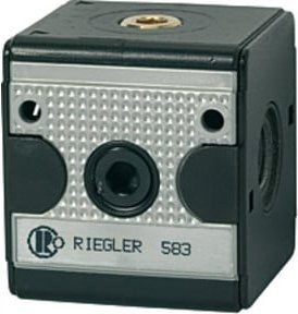 Riegler Verteiler multifix breite Ausführung in Schwarz mit 4 Abgängen, BG 1, G 1/4 - Bild 1