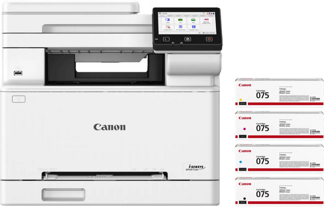 Canon i-SENSYS MF667 CDW Laserdrucker in Weiß mit Toner-Ersatzset für Drucken, Scannen, Kopieren und Faxen inklusive Wi-Fi - Bild 1