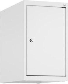 C+P Aufsatzschrank 9016/9016 in Weiß mit Zylinderschloss und 1 Abteil, B/T/H: 50 x 30 x 50 cm - Bild 1