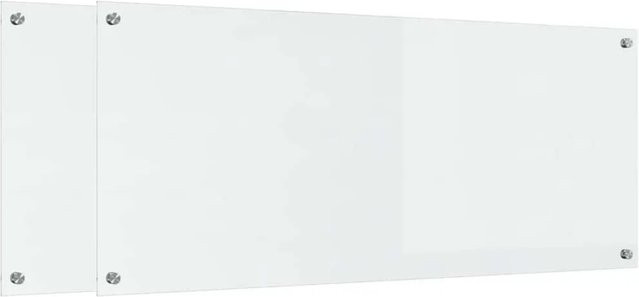 vidaXL Küchenrückwand aus gehärtetem Glas, 2 Stück, transparent, Breite: 120 cm, Höhe: 50 cm - Bild 1