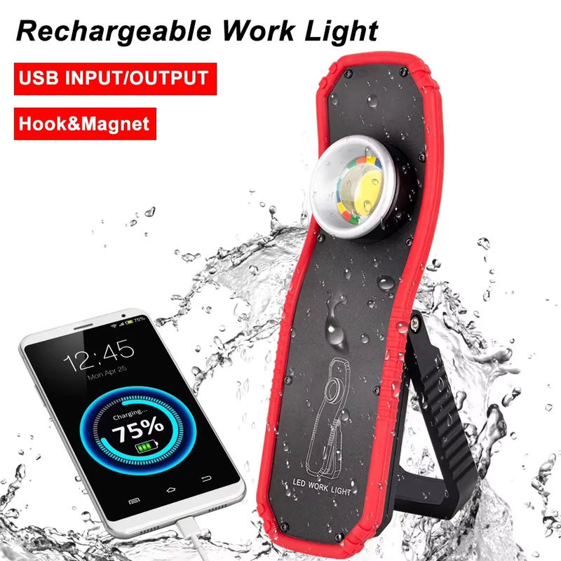 ESMARTER Tragbare LED COB Taschenlampe mit Magnet und USB-Ladefunktion in Schwarz - Bild 4