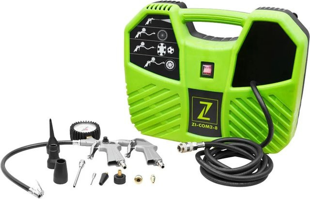 Zipper Kofferkompressor ZI-COM2-8 in Grün mit 8 bar und 180 l/min Füllleistung - Bild 1