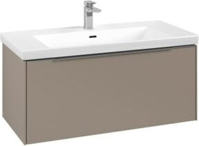 V&B Waschtischunterschrank Subway 3.0 in Taupe mit Aluminiumoberfläche glänzend, B/T/H: 97,3 x 42,9 x 47,8 cm - Bild 1