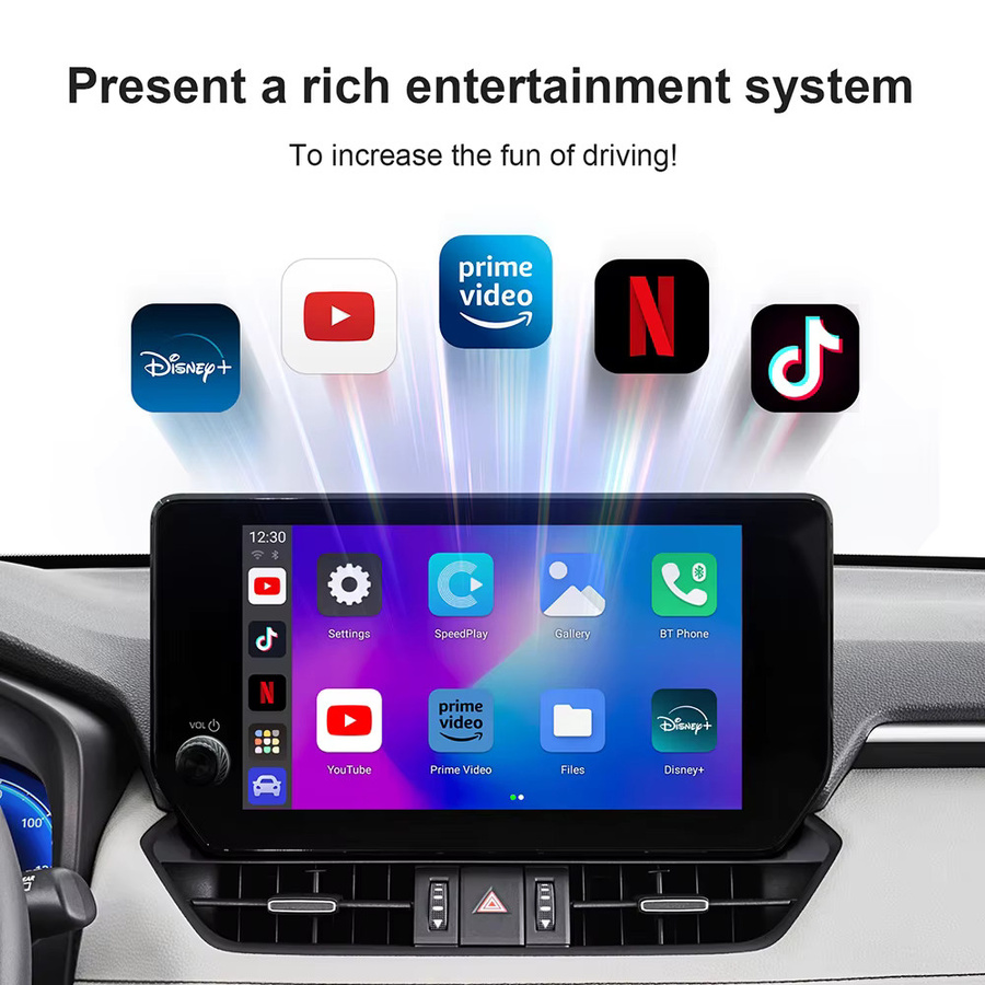 ANYFAR 3-in-1 Android 13.0 CarPlay AI Box USB WLAN Adapter für YouTube und Netflix, Kabellos zu Kabelgebunden, Schwarz - Bild 3