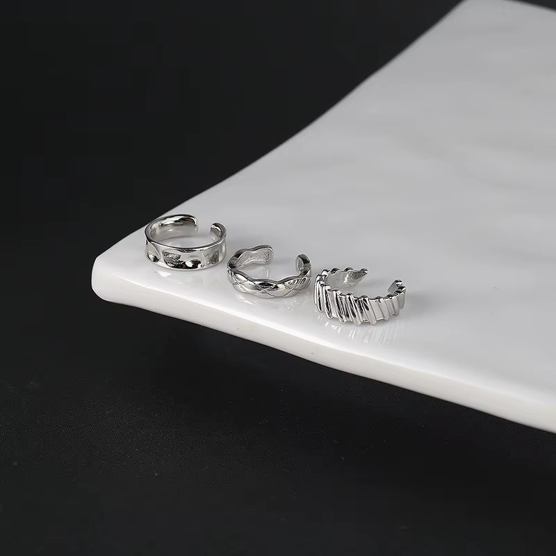 Elviragirl Ohrringe, 3-teiliges Set, Geometrisch, Silber, Damen - Bild 4