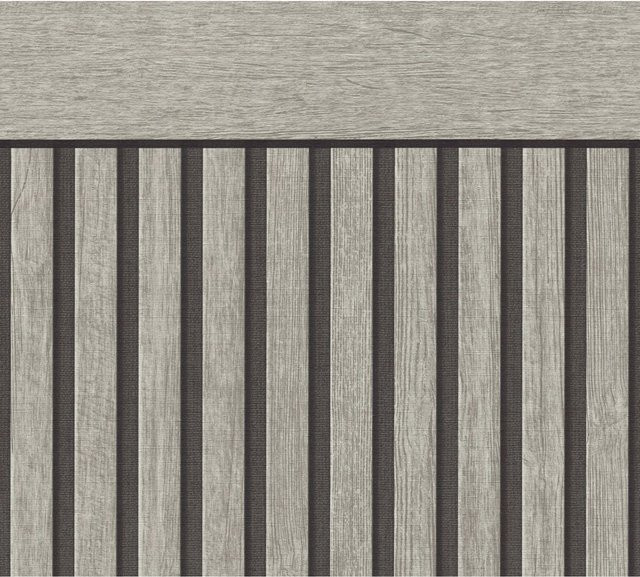 A.S. Création Vliestapete Wallpanel in Grau-Schwarz mit Streifenmuster, B: 1,06 m, L: 5 m - Bild 1