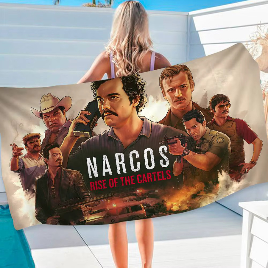 Potdemiel Narcos TV-Serie Pablo Escobar Mikrofaser-Strandtuch, Multicolour, saugfähig und schnell trocknend - Bild 6