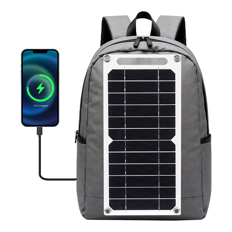 luxuglow Tragbares Sunpower Solarpanel 35W mit USB-Stabilisator-Ladegerät in Schwarz - Bild 5