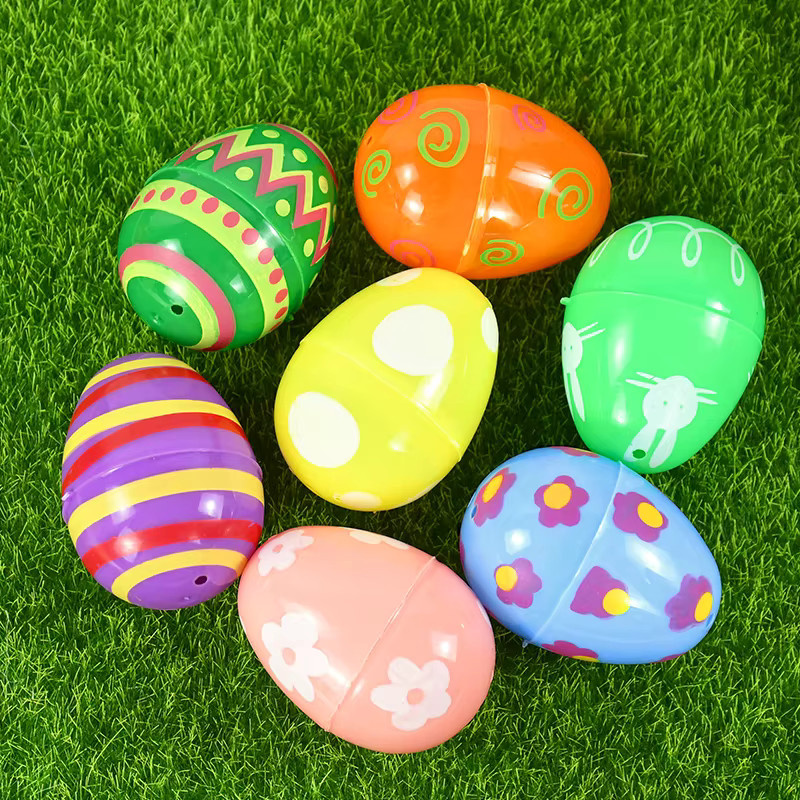 12 Stück Befüllbare Ostern-Eier als Candy Box für Party-Geschenke und Kinder-Goodies, Mehrfarbig, Kunststoff - Bild 2