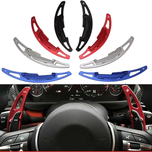 Cherk Lenkrad Shift Paddle Shifter Verlängerung aus Aluminium Legierung in Blau für BMW M2 F87 M3 F80 M4 F82 F83 M5 F10 M6 F12 F13 X5M F85 X6M, 2 Stück - Bild 1