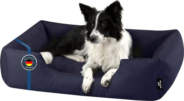 BedDog Hundebett ZARA Hundekissen als Hundesofa mit waschbarem Bezug in Blau - Bild 1