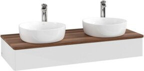 V&B Antao Waschtischunterschrank mit LED-Beleuchtung, Wandhängend, Weiß lackiert, B/T/H: 120 x 50 x 19 cm - Bild 1