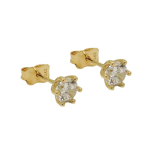 Colfem Ohrstecker 375 Gold, Zirkonia, 5mm - Bild 1