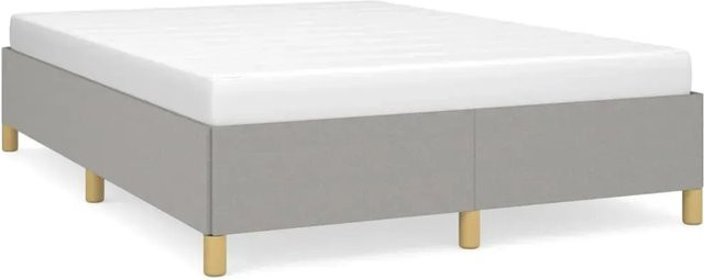 vidaXL Bettgestell modern in Grau mit Stoffbezug B/T/H: 140 x 190 x 143 cm - Bild 1