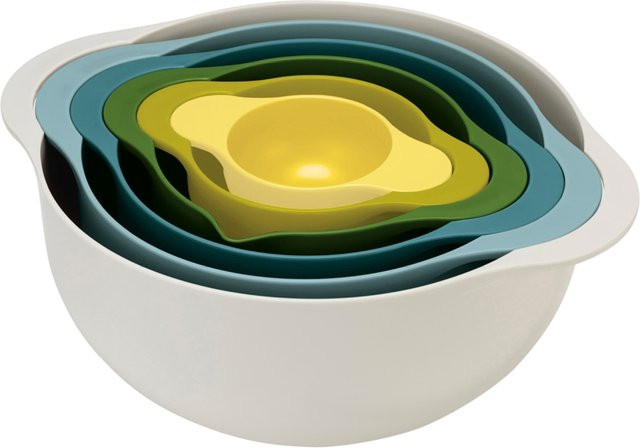 Joseph Joseph Duo 6-teiliges Schüssel-Set in Multicolour mit rutschfester Basis, Nesting-Funktion und Ausgießhilfe - Bild 1