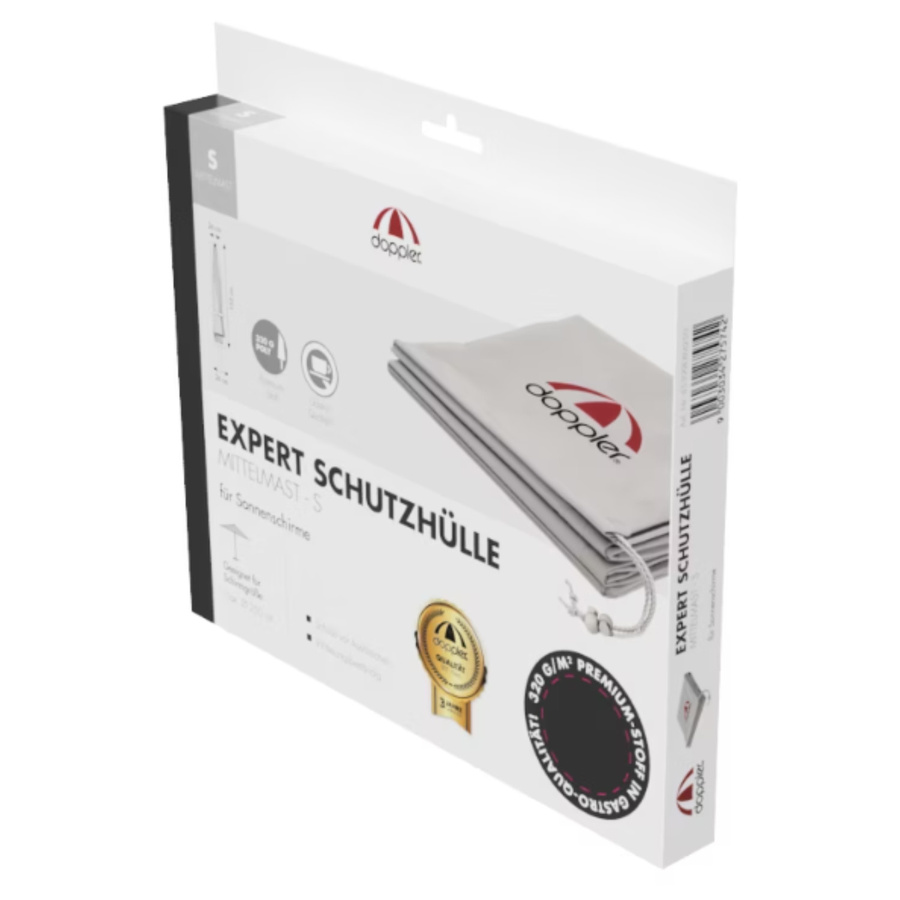 Doppler Expert Schirmhülle für Sonnenschirme und Mittelmastschirme aus Polyester in Grau, B/H/T: 25,5 x 152 x 25,5 cm - Bild 6
