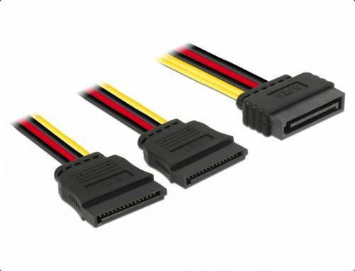 Delock SATA Festplatten Anschlusskabel Schwarz 15 cm - Bild 1