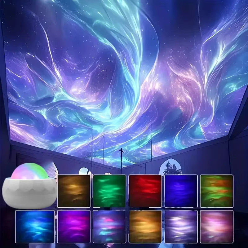 TLEDMP Aurora Ball Atmosphäre Nachtlicht mit 360 Grad Sternenhimmel Projektor und Fernbedienung für Zimmer und Party Dekoration - Bild 3