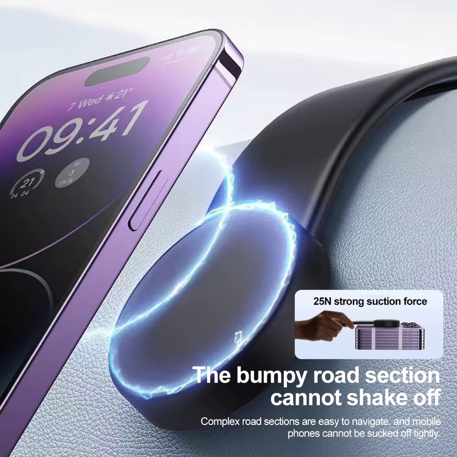 Magnetischer Autotelefonhalter von KEBETEME in Schwarz für Lüftungsschlitze, faltbare Clip-Halterung für Xiaomi, iPhone 14 und Samsung - Bild 6