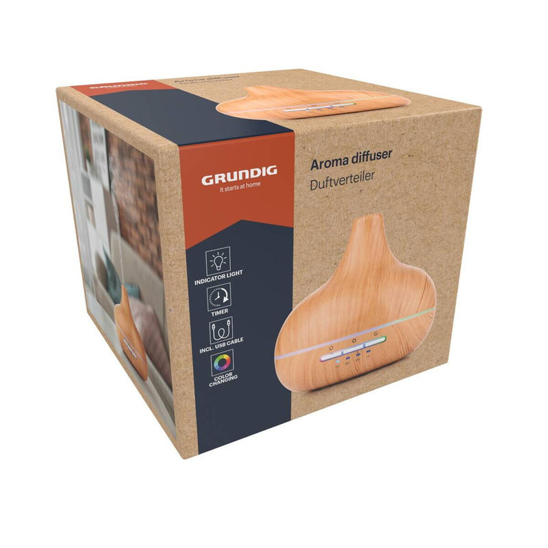 Grundig Aroma-Diffusor in Braun mit Holz-Optik und USB-Anschluss - Bild 2