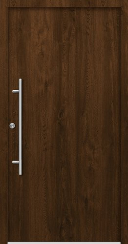 Splendoor Haustür PATRAS Prime aus Aluminium in Nussbaum-Braun, Höhe: 210,0 cm, Breite: 100,0 cm, Tiefe: 58,0 cm - Bild 1