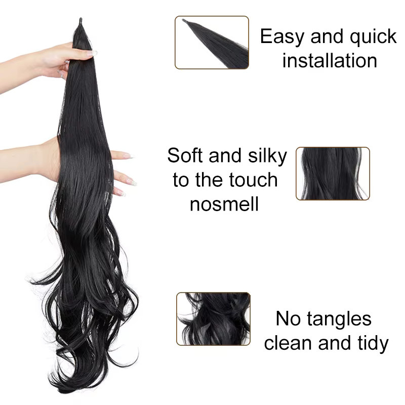WIGSIN Haarteil Pferdeschwanz, lockige Wellen, 32 Zoll, Damen - Bild 2