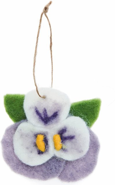 Rico Design Aufhänger Filz-Blüte in Stiefmütterchenform - Bild 1