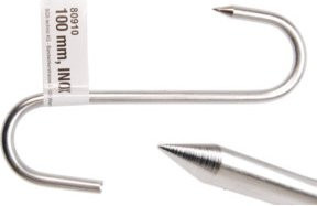 BGS Fleischerhaken INOX aus Edelstahl in Silber, Länge: 100 mm - Bild 1