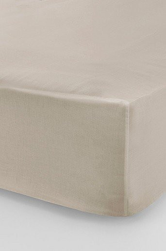 ZACK Spannbettlaken aus Bio-Baumwolle für hohe Matratzen, Beige, B/T: 144 x 200 cm, Höhe: 30 cm - Bild 1