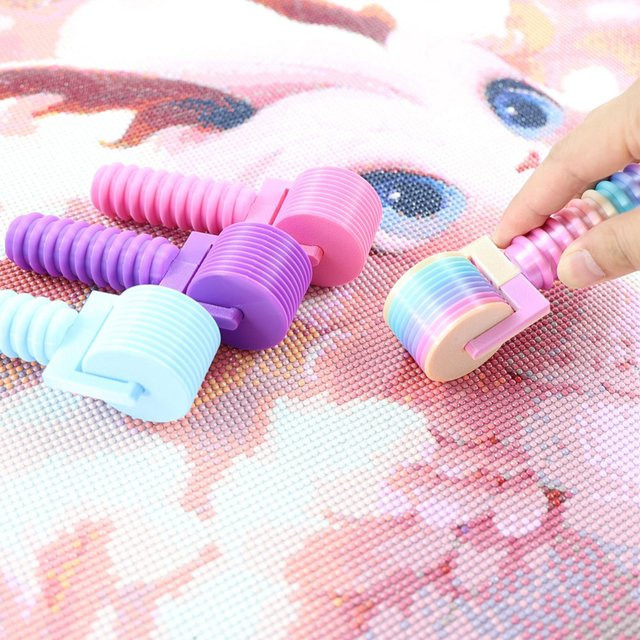 Strass Applikator Roller für Diamanten und Perlen mit abnehmbarem Griff für DIY Stickerei und Handwerksarbeiten, Multicolour - Bild 1