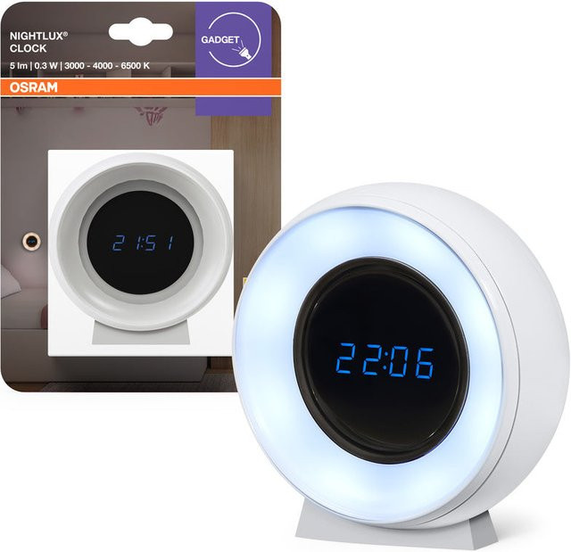 OSRAM Nightlux Digitale Uhr und LED-Nachtlicht, Weiß - Bild 2